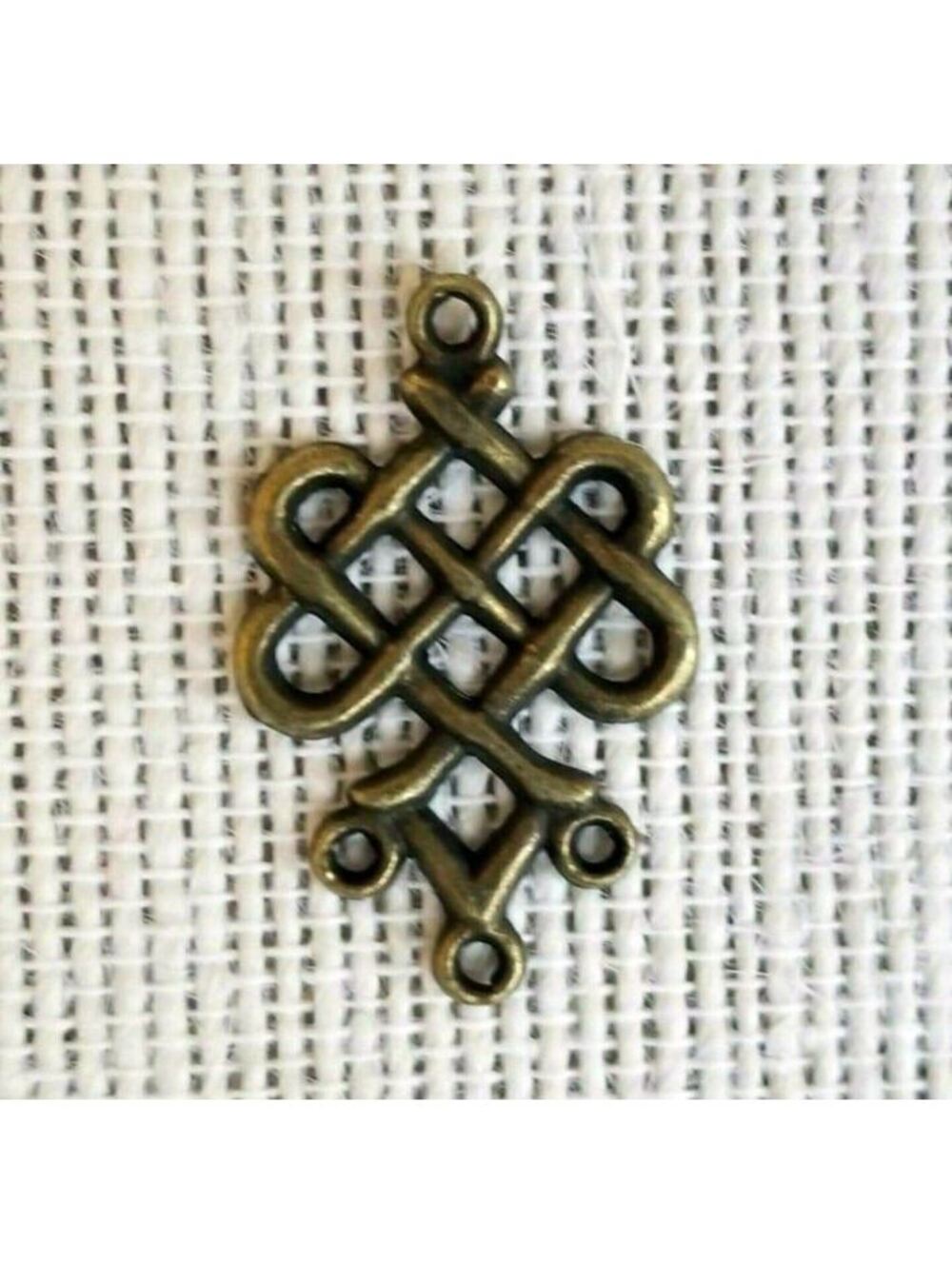 Antique Brass Celtic Knot Chandelier Earring Findings Art Deco Steampunk 10 pcs